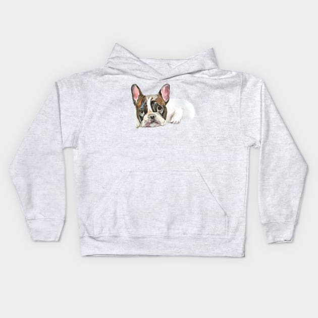 French bulldog Kids Hoodie by VicaVeresk